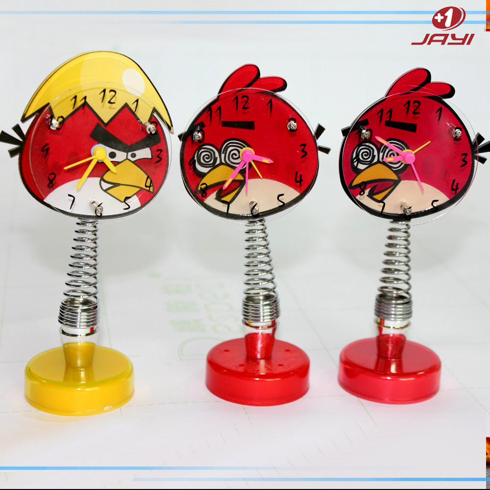 Angry birds acrylic clock for children